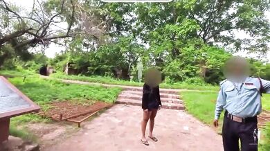 Smriti Jain from Jaisalmer Baba in Jodhpur viral sex video with security guard. Leaked XXX MMS shows her boobs and pussy 